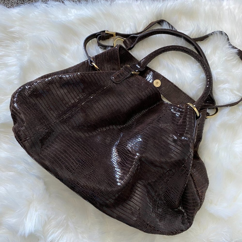 G.I.L.I Brown Leather Soft Bag